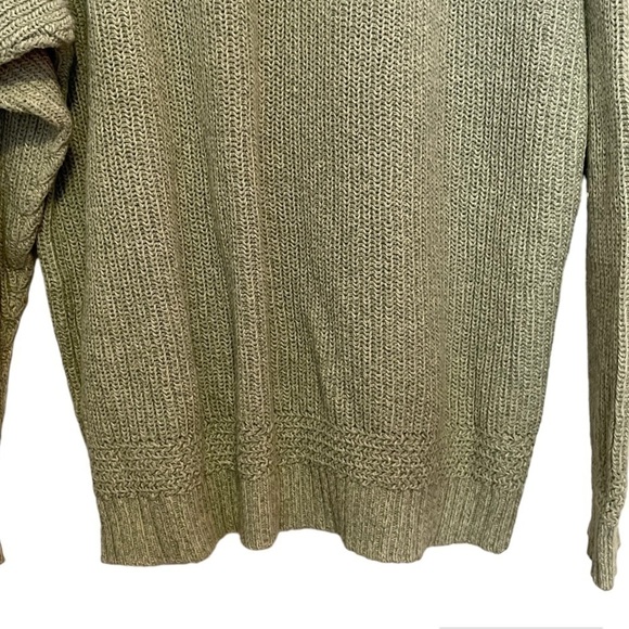 Natural Reflections Chunky Knit Soft Green Pullover Sweater Size Large - Picture 5 of 8